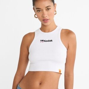 NWT Kodak x Stradivarius racerback crop top